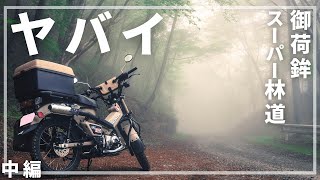 【霧で前が見えん…】CT125ハンターカブで御荷鉾スーパー林道初走行！200kmツーリング中編