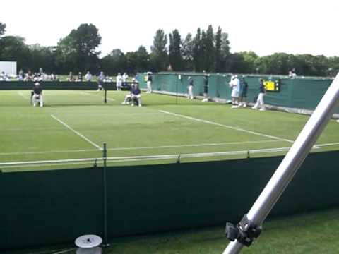 Chris Eaton vs Stephane Robert at Wimbledon qualif...