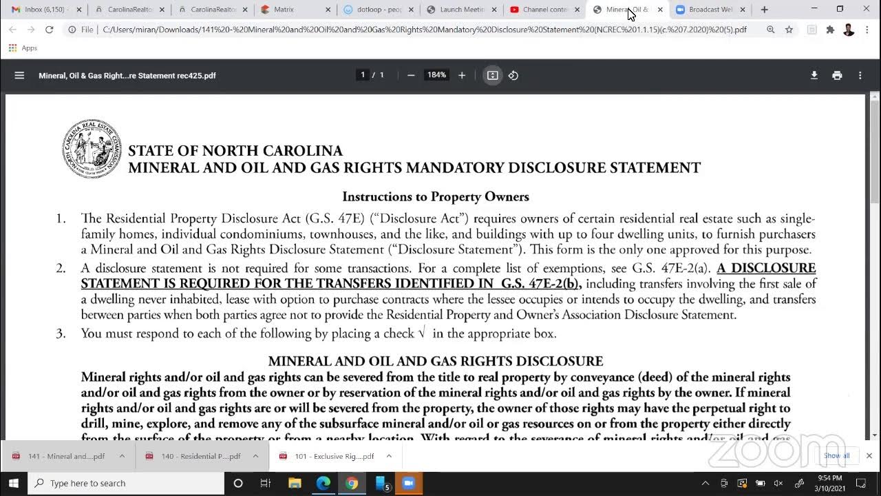 Mineral Oil and Gas Rights Disclosure YouTube