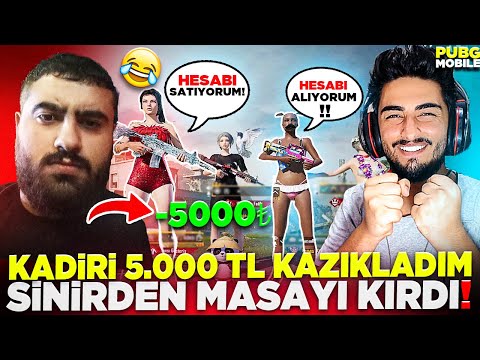 KADİR'İ 5.000 TL KAZIKLADIM! 🤣 (SİNİRDEN MASAYI KIRDI!) PUBG Mobile