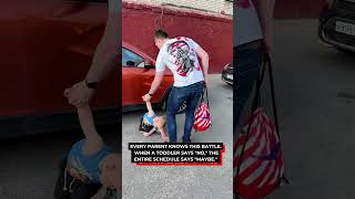 Stubborn Toddler Refuses to Budge in Hilarious Standoff