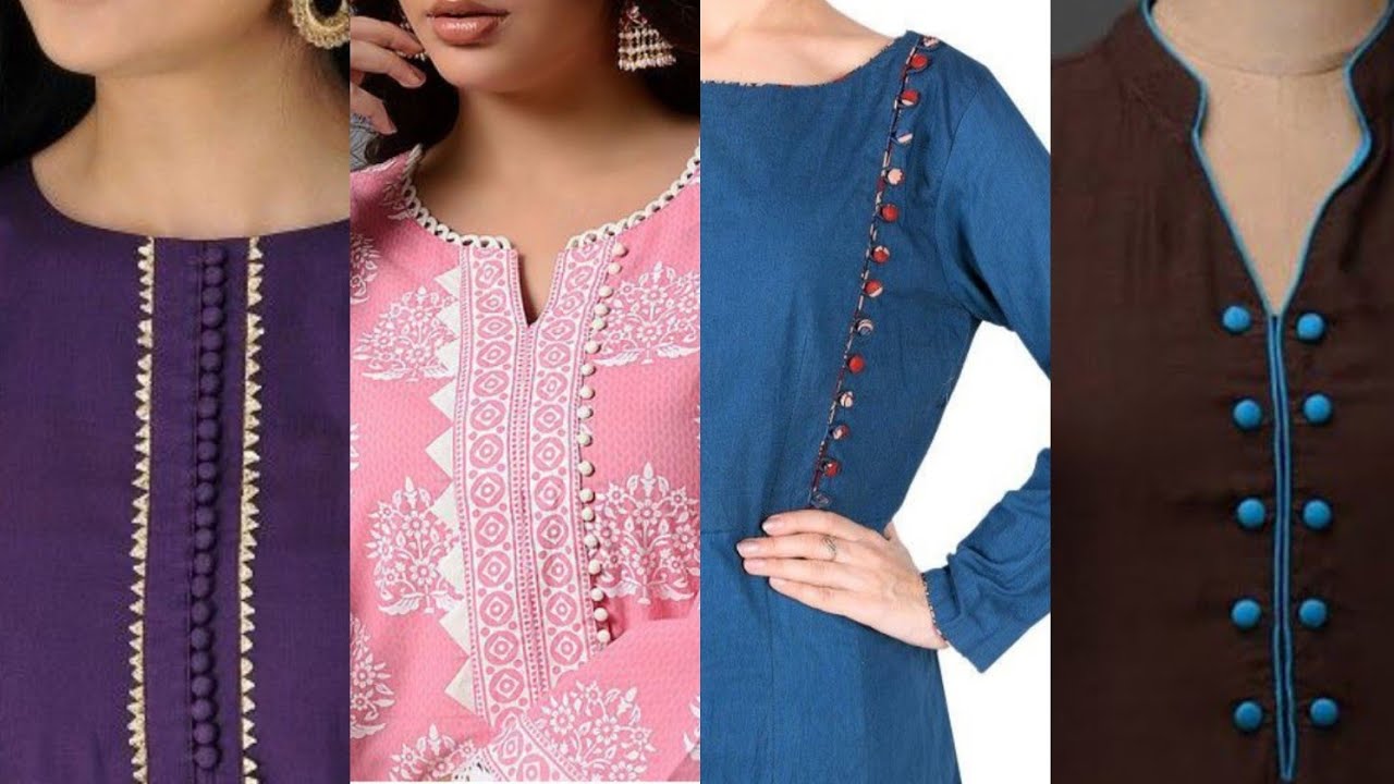 Kurti sleeves design | casual kurtis for college | kurtis with pants | long kurti  designs | Collar kurti design, Kurta neck design, Indian kurti designs