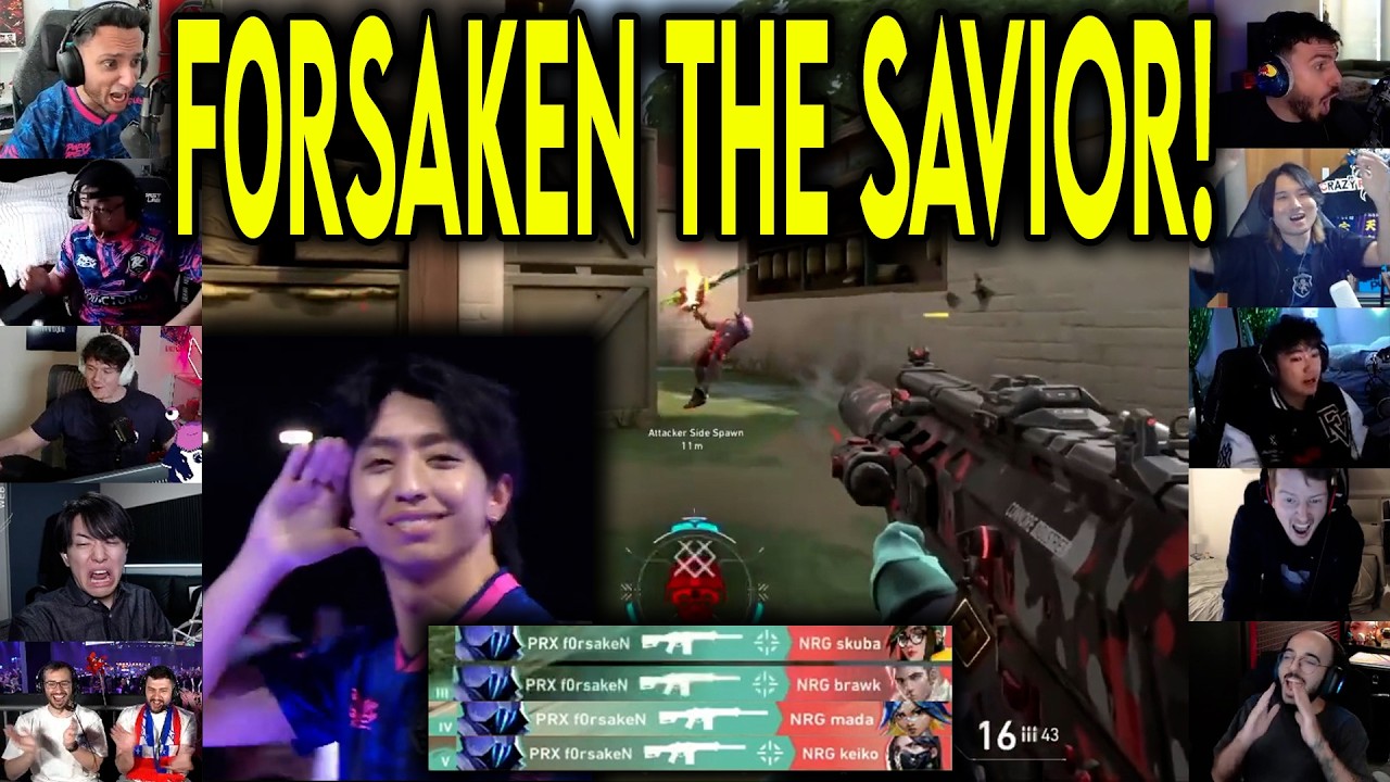 Valorant Streamers Reacts To PRX f0rsakeN HITTING THE CRAZIEST ACE Against NRG In Masters Santiago