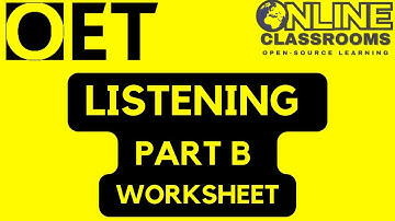 Oet Listening part B practice Test