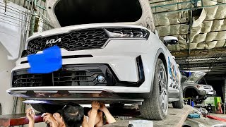 Kia Sorento/ Carnival/ Santafe 2022 vệ sinh họng nạp, EGR, bắn đá CO2