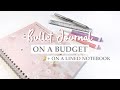 ✏️ bullet journal on a budget + on a lined notebook