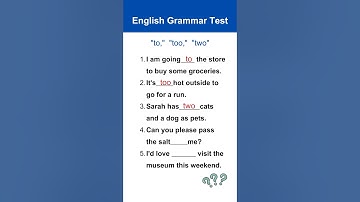 To, Too, Two: Commonly Confused Words Quiz | McQuiz Official #shorts