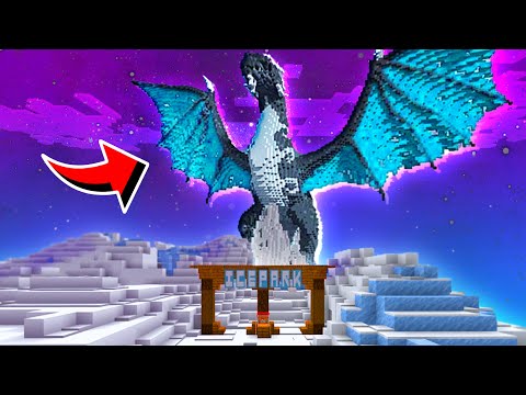 O MEGA DRAGÃO DE GELO DAS MONTANHAS NO MINECRAFT 1.18 BEDROCK SQUAD 8