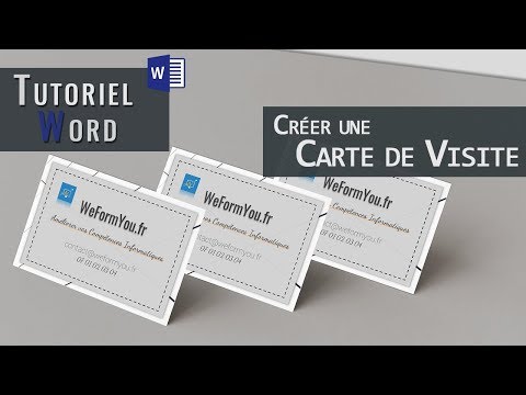 Word | Créer une Carte de Visite