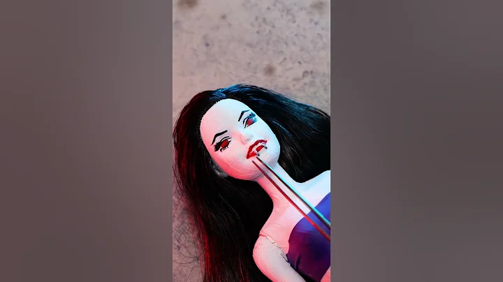 Crazzyy🤪 We Turned Barbie into Vampire Mermaid😻 #shorts