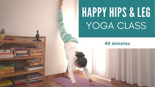 Yoga class for Strong & Happy Lower Body | Intermediate level | 40 minutes