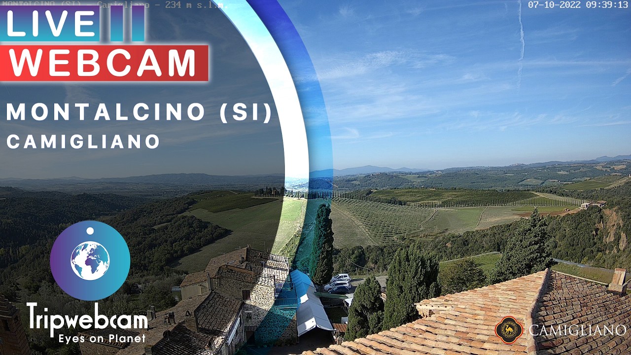 Montalcino Live Webcam - Camigliano Wine Country, Tuscany Vineyards