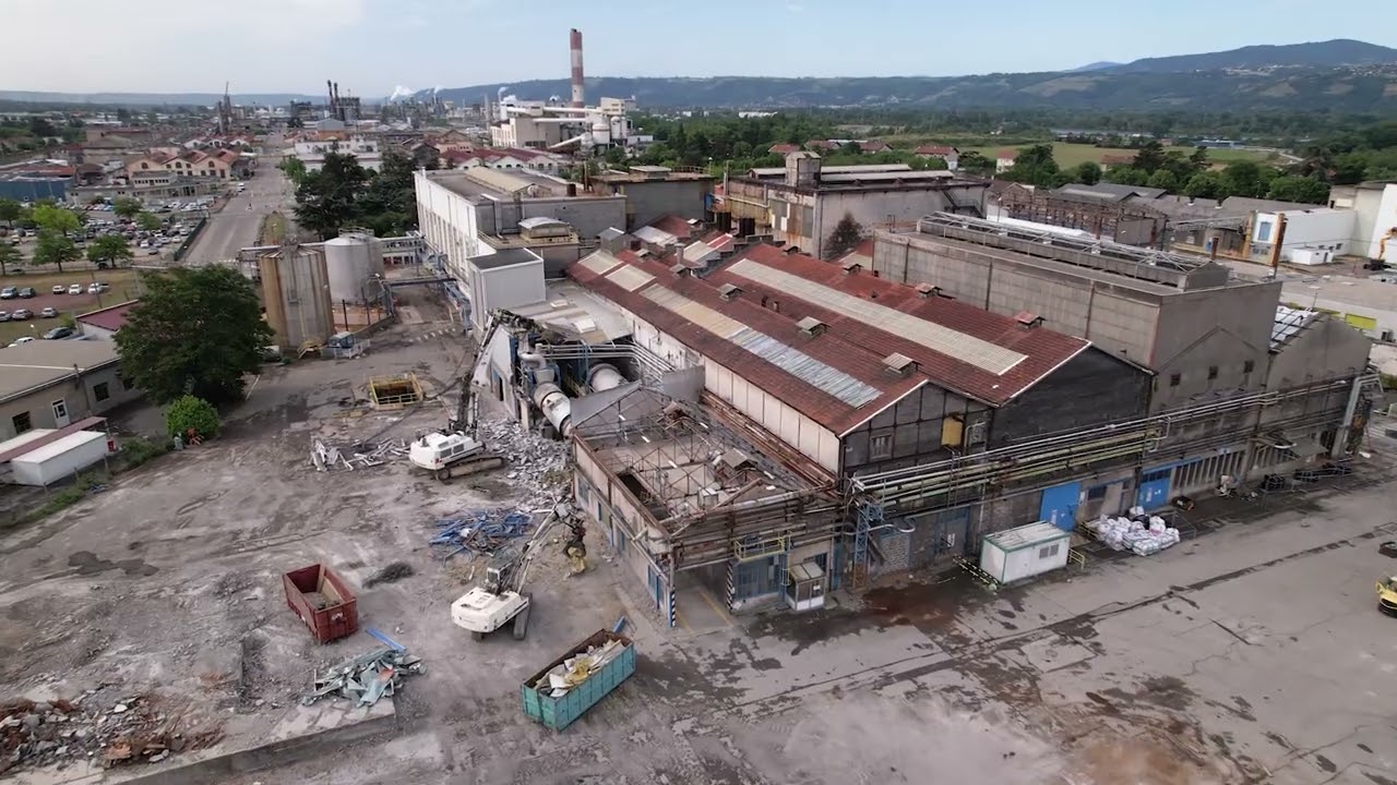Fin du chantier de déconstruction de l'usine CERDIA - Péage-de-Roussillon