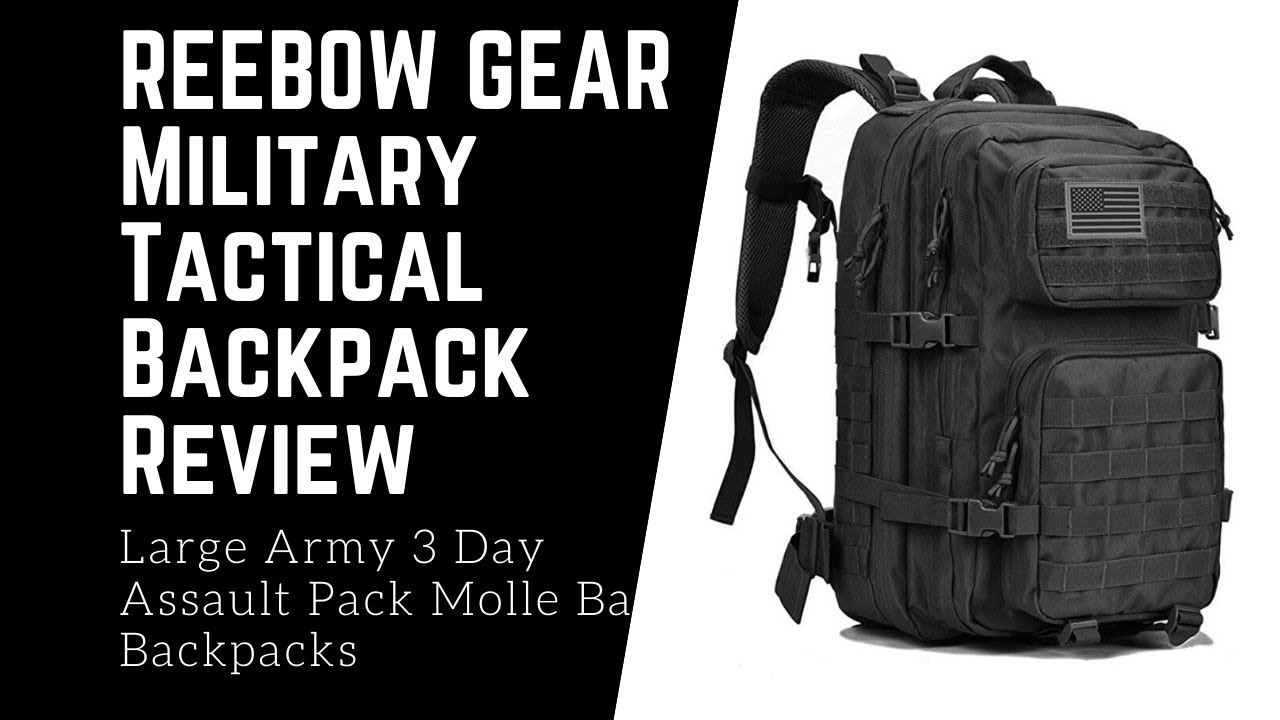 Military Tactical Backpack 3 Day Assault Pack Army Molle Bag 38/45L Large  Outdoor Waterproof Hiking