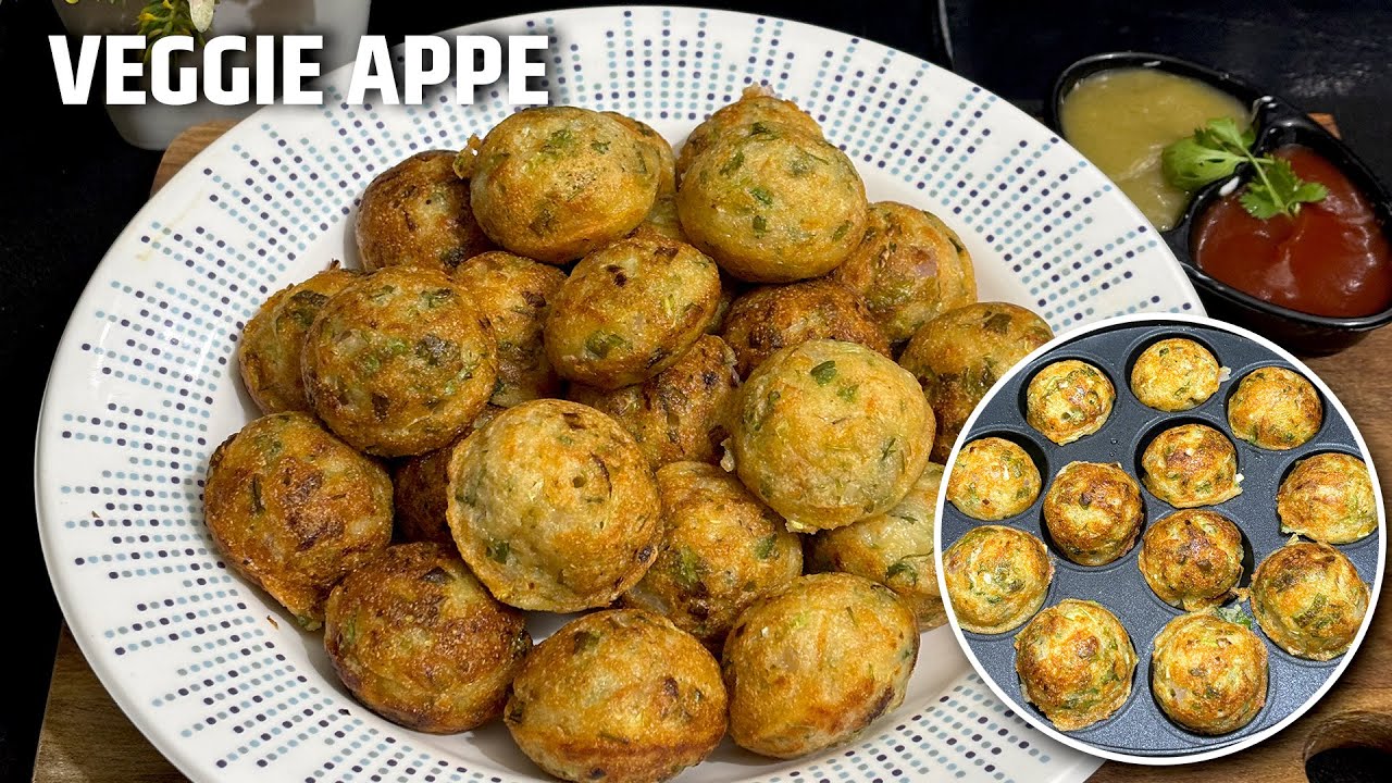 Veggie Appe Recipe | South Indian Breakfast | Soft & Crispy Appe in 10 ...