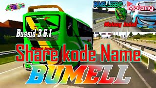 share kode name Sound BUMEL & livery MALANG INDAH JBHD