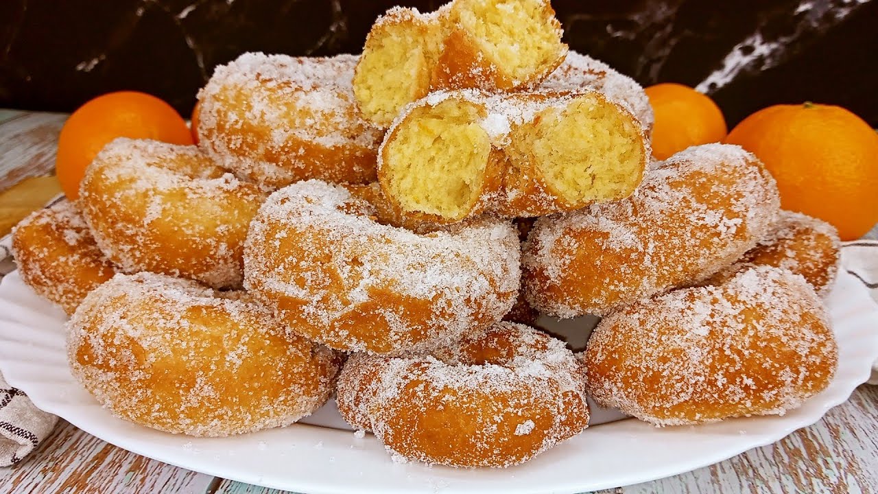 🍊 Rosquillas de Naranja 🍊 EXTRA ESPONJOSAS | Receta Fácil y Rápida 🍊 BRUTAL