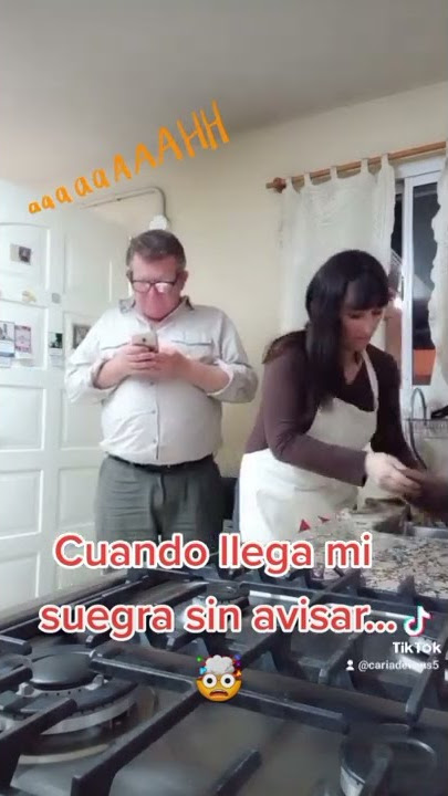 Cuando llega mi suegra a casa sin avisar...disimulemos🤭. #shorts  #humor #matrimonio #suegra #fypシ
