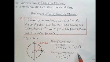 10.1.1 Sketch Parametric Curve Using Graphing Calculator