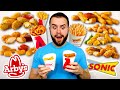 Arby&#39;s VS Sonic Drive-In! Who has the best SIDES?! MENU SHOWDOWN! Fast Food Mukbang Review!