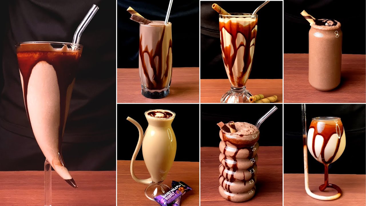 10 Rich Chocolate Drinks & Shakes | Thick, Creamy Chocolate ASMR