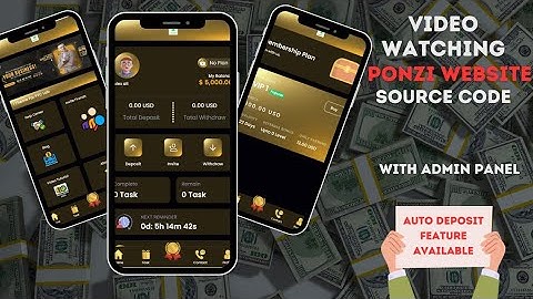 Video Watching Ponzi Website Source Code || Make Your Own Investment Website