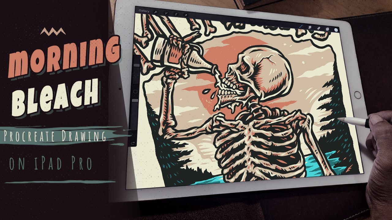 How to make t shirt design in procreate | MORNING BLEACH