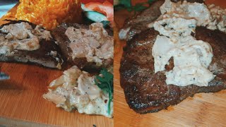 طريقة عمل ستيك اللحم بصلصة الفطر الرائعة، steak sauce champignons