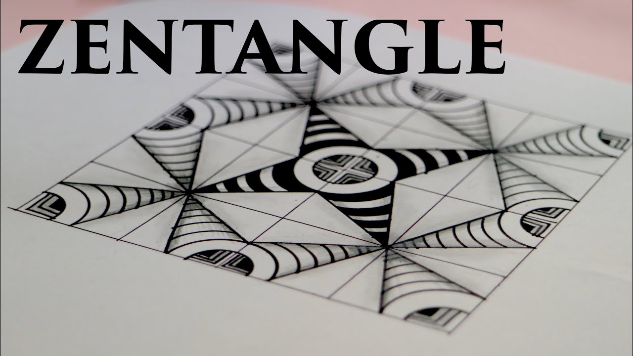 Zentangle Patterns for Beginners | Step by Step How to Draw Easy
