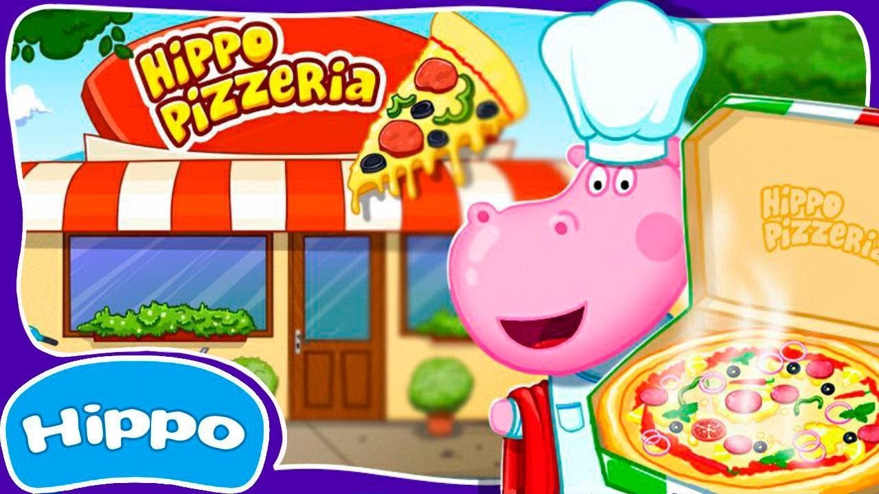 Bombero frío llamada Hippo 🌼 Juegos de cocina 🌼 Hippo Pizzeria 🌼 Dibujos animados Revisión  del juego - YouTube
