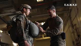 3d Reconnaissance US Marines Parachute Operations to Water