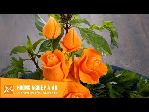 Video 3 cách cắt tỉa hoa hồng từ cà rốt | Học cắt tỉa cà rốt - youtube