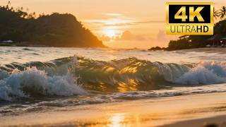 Philippine-Inspired Golden 3 Hours | Ocean Waves Sound for TV screenshot 4