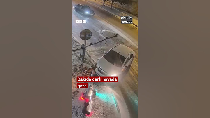 Bakıda qarlı havada qəza