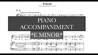 Jemand - Myrthen (R. Schumann) E minor Piano Accompaniment