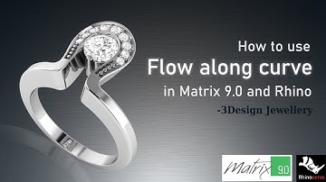 ||🔷How to use Flow Along Curve in Matrix🔷|| Matrix9 || Rhino 3D || Jewellery Cad Design || Tutorial