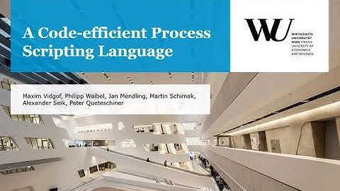 A Code-efficient Process Scripting Language | ER 2020 Full Video