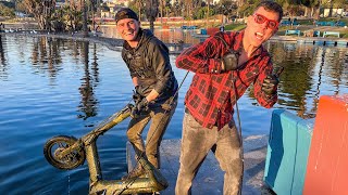 What Will My Giant Magnet Find in LA's Most Dangerous Park? (Magnet Fishing w/SteveO)