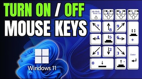 How To Turn On or Off Mouse Keys in Windows 11
