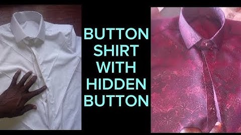 HOW TO SEW A BUTTON DOWN SHIRT WITH HIDDEN/INSIDE BUTTON, COOPERATE SHIRT, PACKET SHIRT, EASY SHIRT