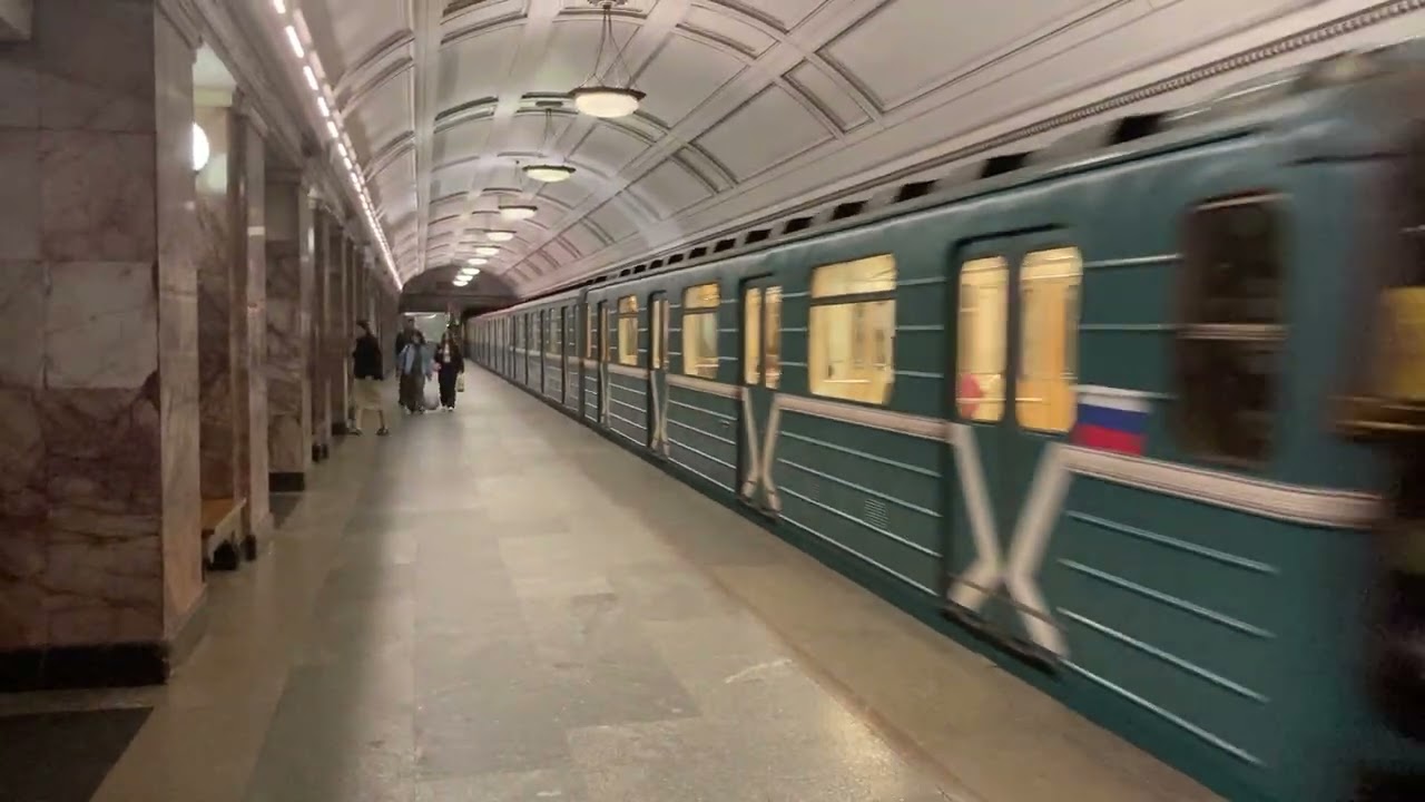 Отправление состава 81-714.5М « Номерной » со станции « Белорусская » Зл. Вагон 1516. 