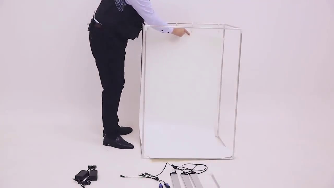 Фотобокс (лайткуб) с LED подсветкой (100x70x60 см) - YouTube