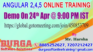 Angular 2, 4 & 5 Online Training in DURGASOFT