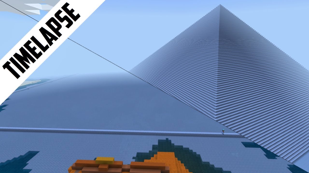 Pyramid Ice Block Building Ice Pyramid & Mining Ice Biome - YouTube