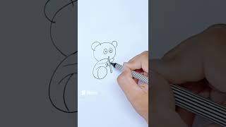 angka 6 jadi panda lucu | belajar menggambar dan mewarnai hewan dari angka untuk anak #shorts