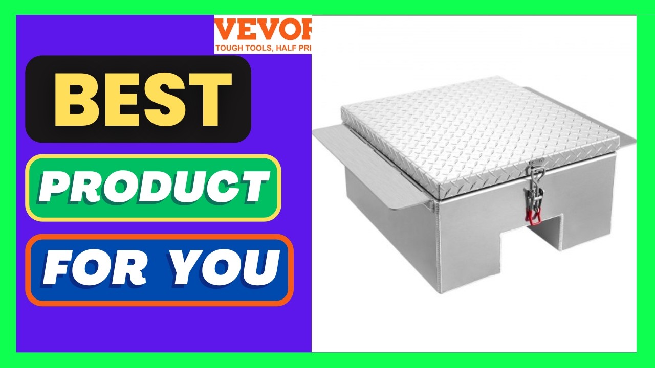 VEVOR Truck Bed Tool Box, Heavy Duty Aluminum Tool Box with Diamond Plate, Storage Toolbox Chest