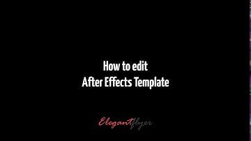 Adobe Photoshop Tutorial : How to edit After Effects Template