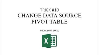 Change Data Source Pivot Table - Trick10 Tutorial Beginner #excel #shorts