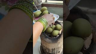 Mango juice in unique style 🥭🧊 #mangojuice #mango #mangoseason