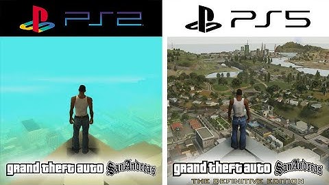 PS2 VS PS5 - GTA SAN ANDREAS THE DEFINITIVE EDITION REMASTERED | GRAPHICS COMPARISON - 4K 60 FPS PS5